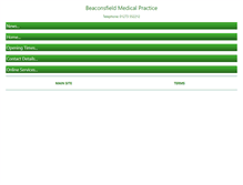 Tablet Screenshot of beaconsfieldmedicalpractice.co.uk